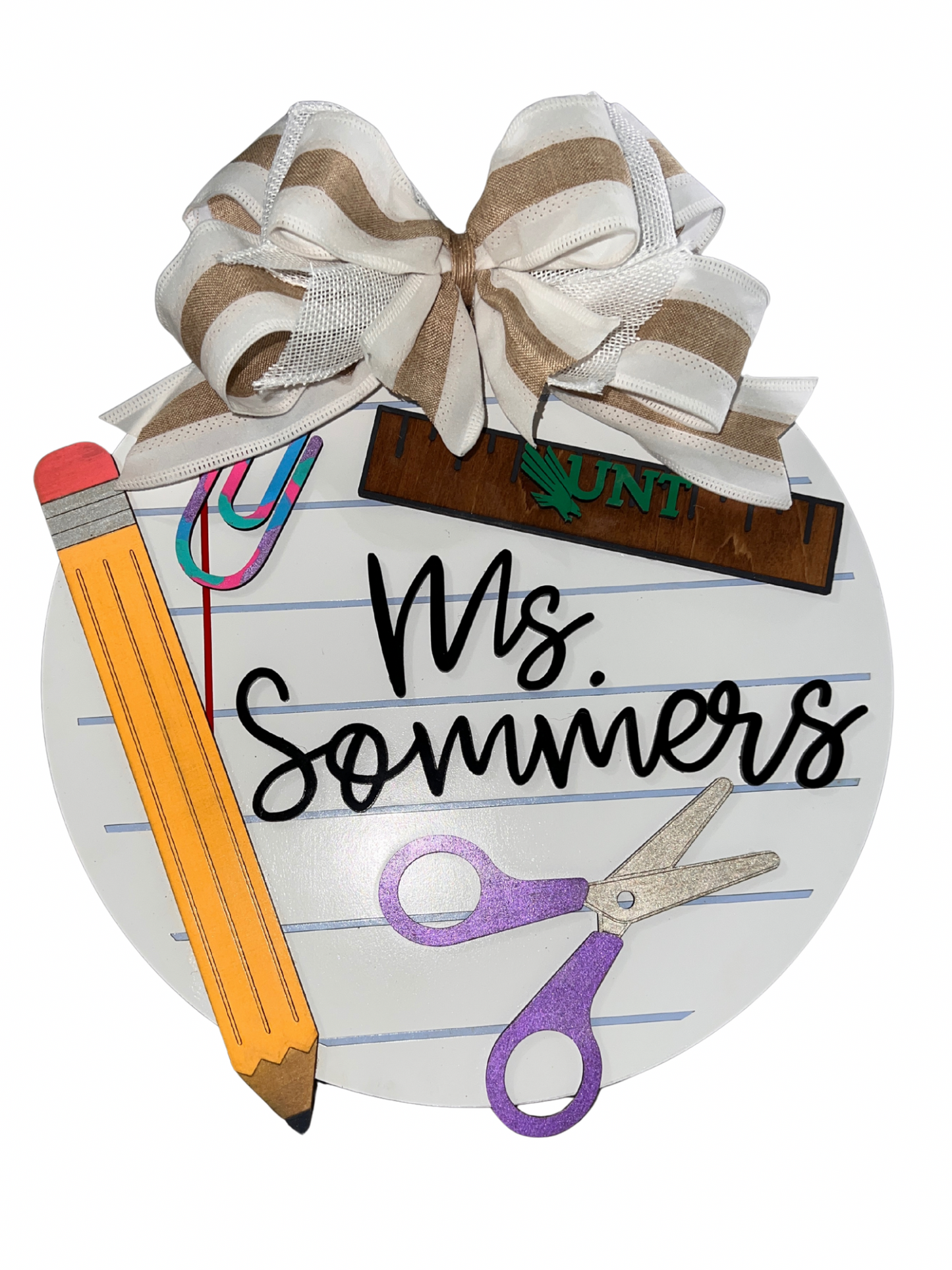 Teacher Door Hanger - Notebook Paper