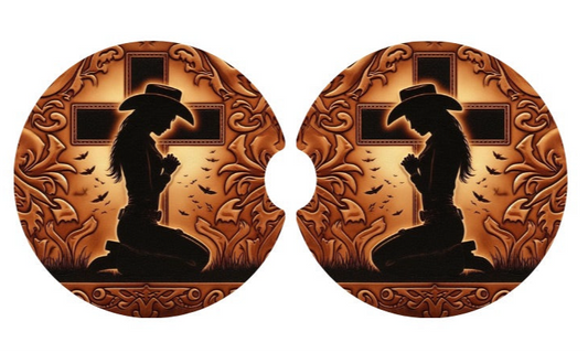 Custom Sublimation Car Coasters – Personalized Cup Holder Inserts (Set of 2)
