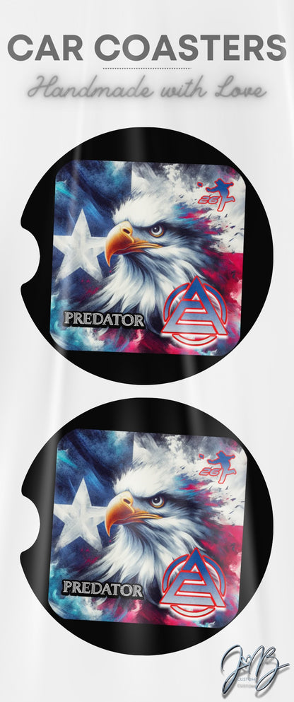 Custom Sublimation Car Coasters – Personalized Cup Holder Inserts (Set of 2)