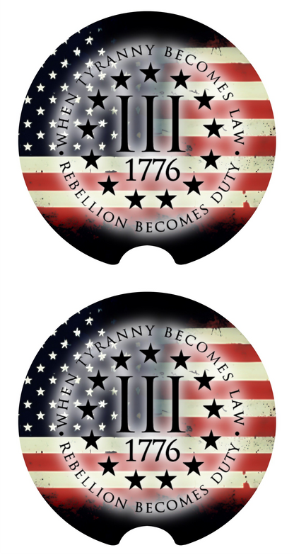 Custom Sublimation Car Coasters – Personalized Cup Holder Inserts (Set of 2)