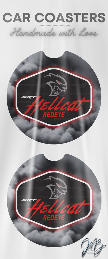 Custom Sublimation Car Coasters – Personalized Cup Holder Inserts (Set of 2)