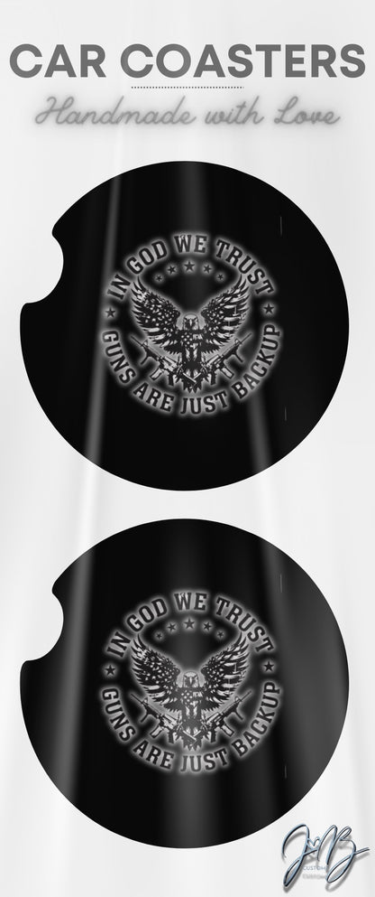 Custom Sublimation Car Coasters – Personalized Cup Holder Inserts (Set of 2)