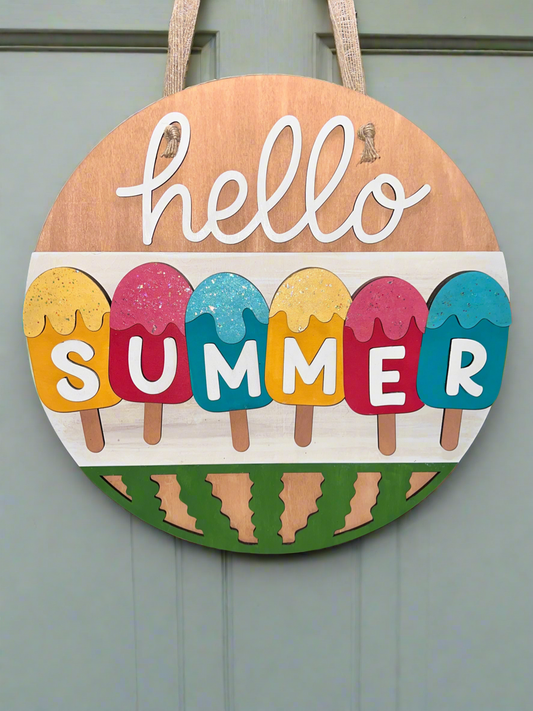 Summer Door Hanger - Popsicles