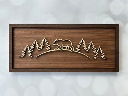 Wooden Animal Doodle Sign – Rustic Laser Cut Wall Art