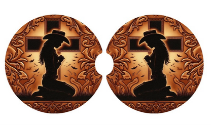 Custom Sublimation Car Coasters – Personalized Cup Holder Inserts (Set of 2)