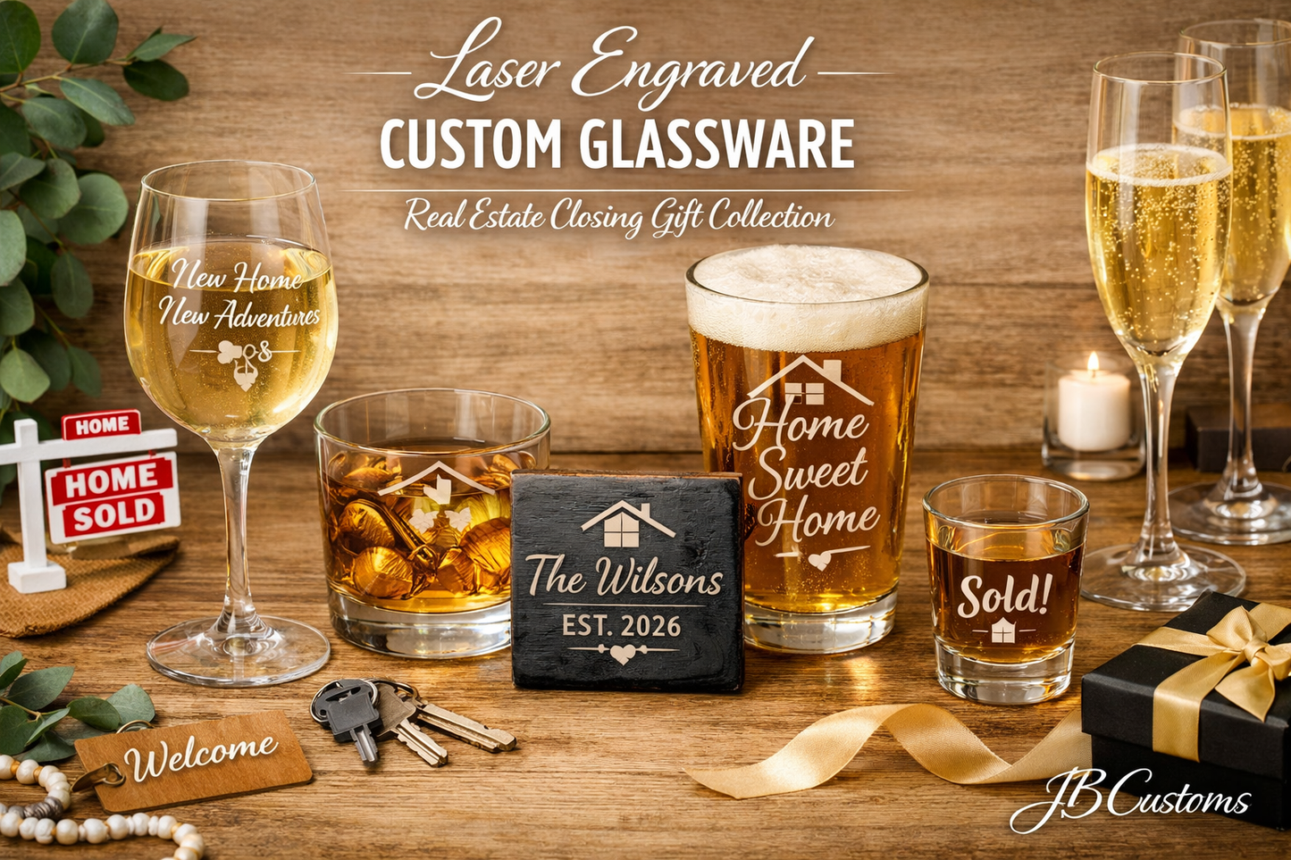 Laser‑Engraved Custom Glassware