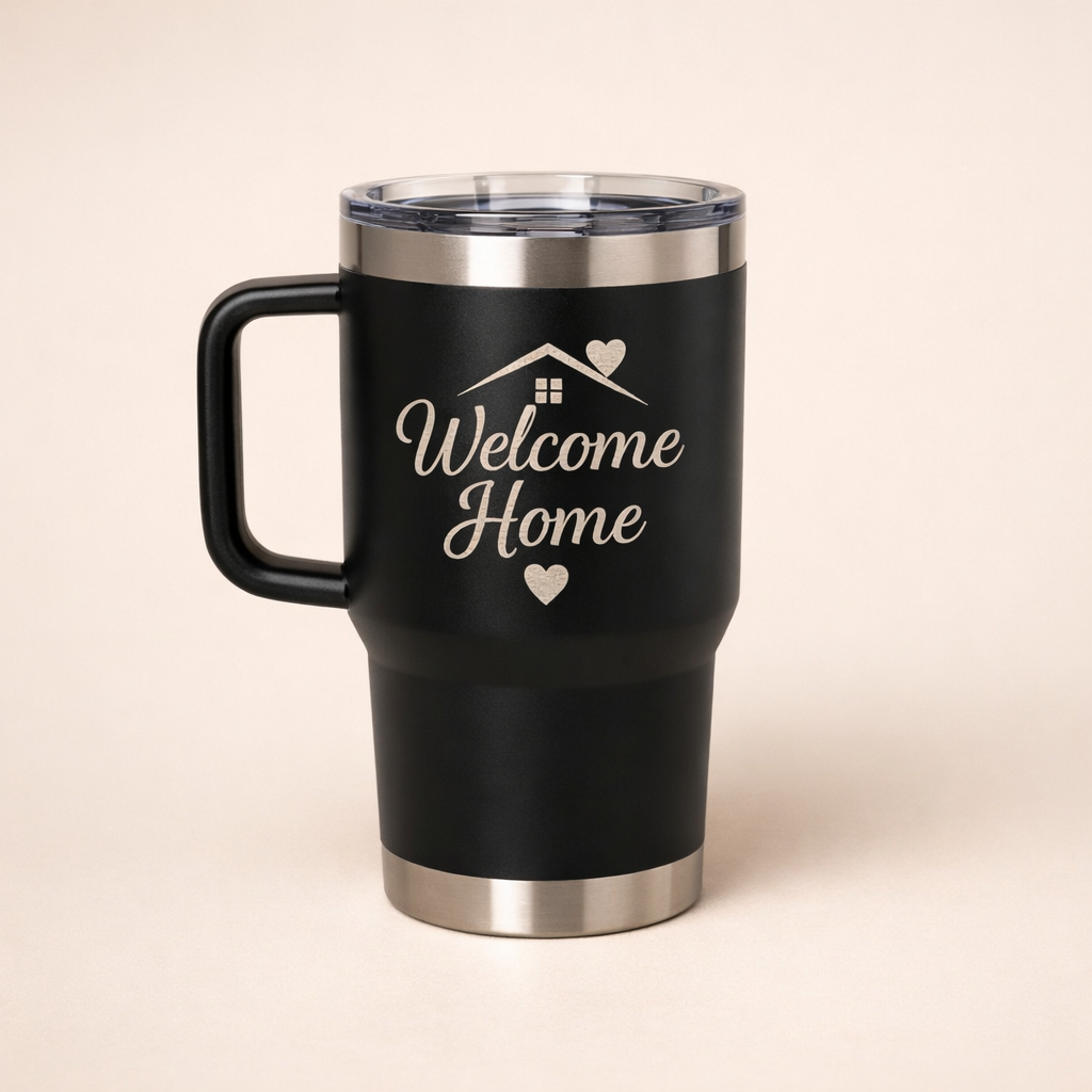 30oz Laser Engraved Tumbler with Handle