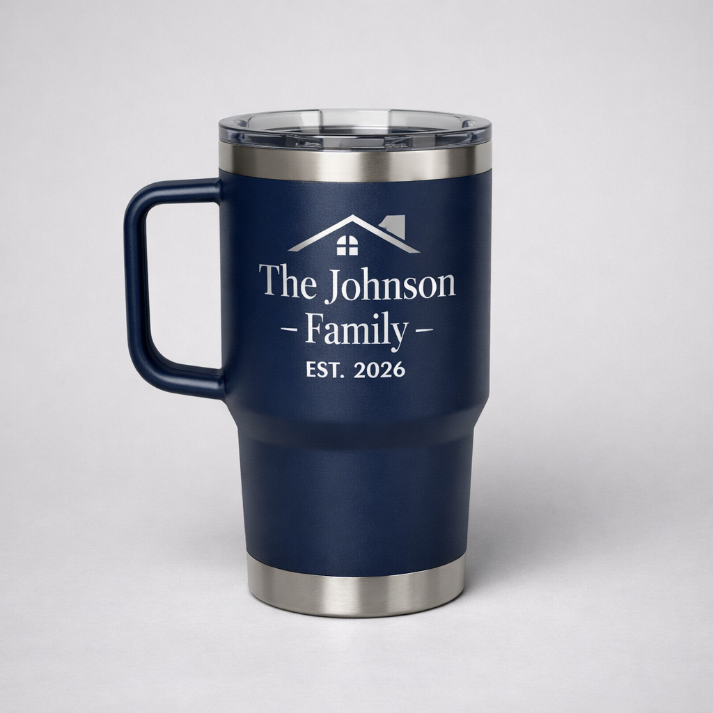 30oz Laser Engraved Tumbler with Handle