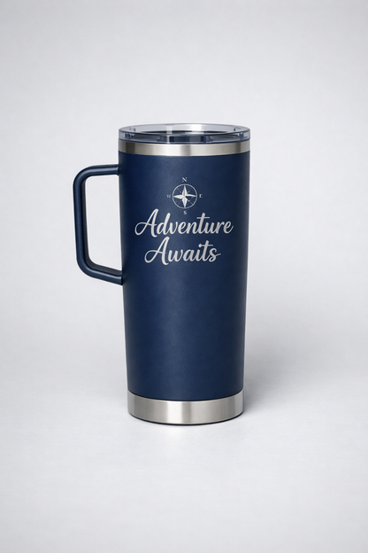 20oz Laser Engraved Tumbler with Handle