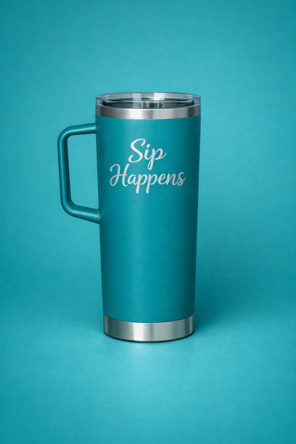 20oz Laser Engraved Tumbler with Handle