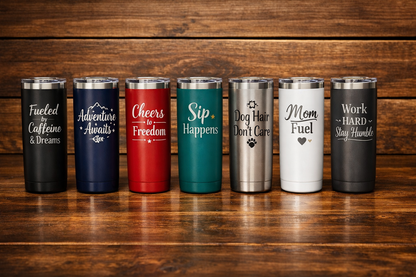 20oz Laser Engraved Tumbler with Handle