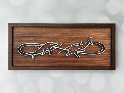 Wooden Animal Doodle Sign – Rustic Laser Cut Wall Art