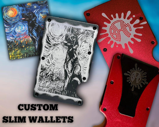 Custom Metal & Wood Slim RFID Protection Wallets