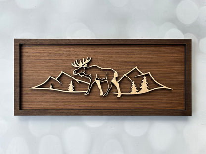 Wooden Animal Doodle Sign – Rustic Laser Cut Wall Art