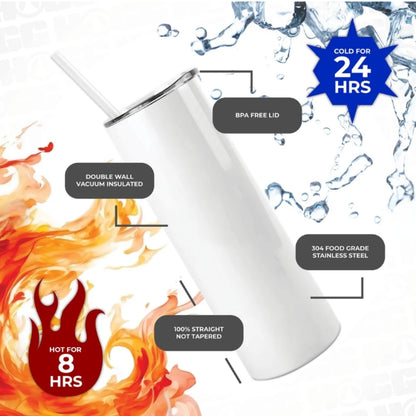 20 oz skinny tumbler specifications