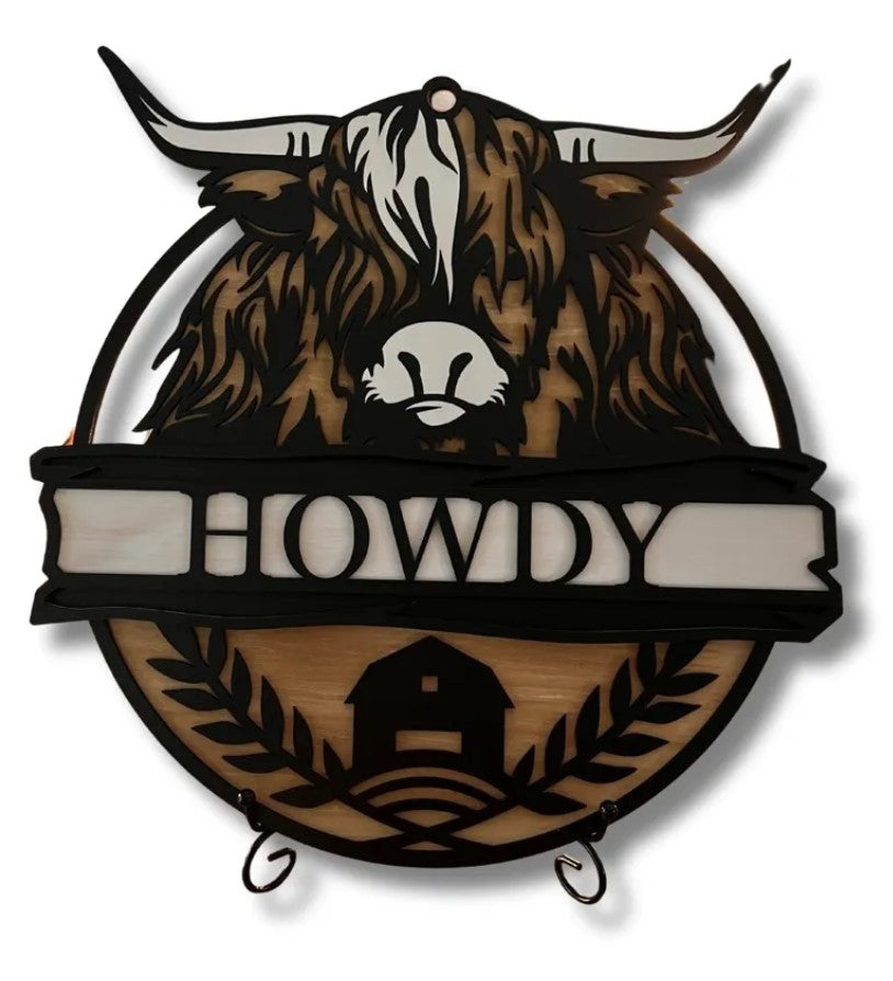 Highland Cow Sign