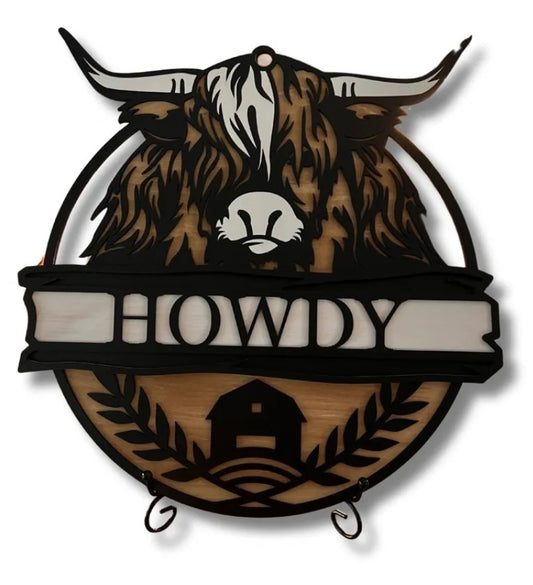 Highland Cow Sign