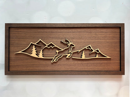 Wooden Animal Doodle Sign – Rustic Laser Cut Wall Art