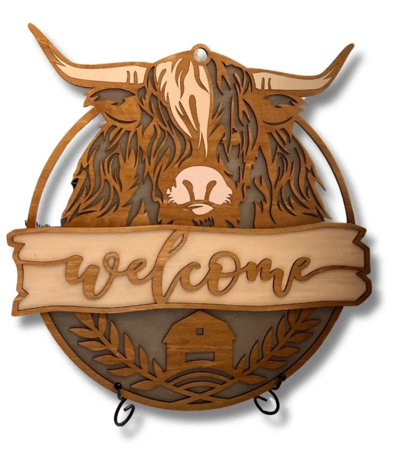 Highland Cow Sign