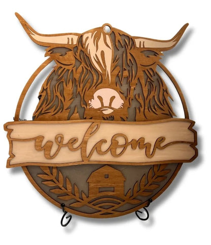 Highland Cow Sign