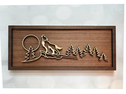 Wooden Animal Doodle Sign – Rustic Laser Cut Wall Art
